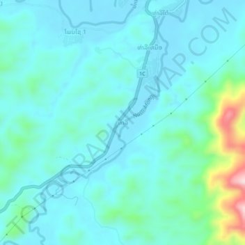 Carte topographique Thali, altitude, relief
