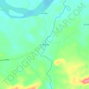 Carte topographique La Florida, altitude, relief