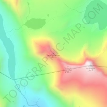 Carte topographique Leirungskampen, altitude, relief