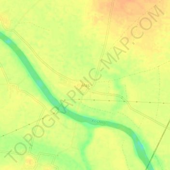 Carte topographique Alas, altitude, relief