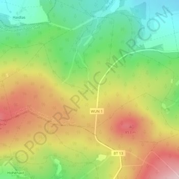 Carte topographique Egerquelle, altitude, relief