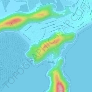Carte topographique Morro do Pinto, altitude, relief