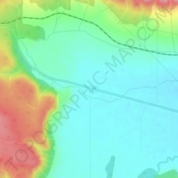 Carte topographique Westwold, altitude, relief