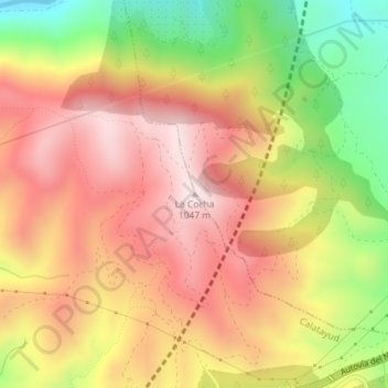 Carte topographique La Cocha, altitude, relief
