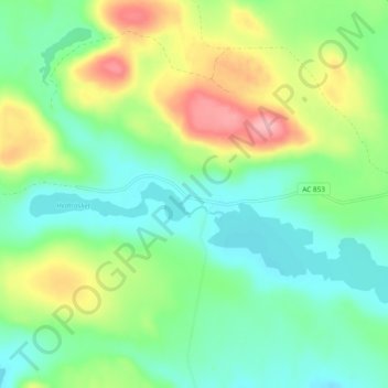 Carte topographique Klockträsk, altitude, relief