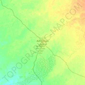 Carte topographique Am Timan, altitude, relief