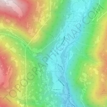 Carte topographique Javrè, altitude, relief
