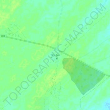 Carte topographique Boulal, altitude, relief