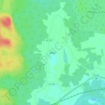 Carte topographique Skålö, altitude, relief