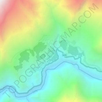 Carte topographique Pooh, altitude, relief