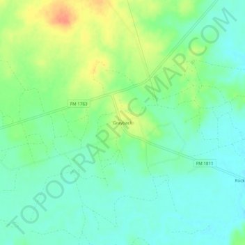 Carte topographique Grayback, altitude, relief