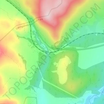 Carte topographique Slochd, altitude, relief