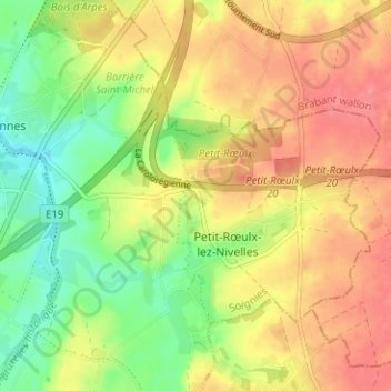 Carte topographique Grinfau, altitude, relief