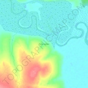 Carte topographique Porto Santos, altitude, relief