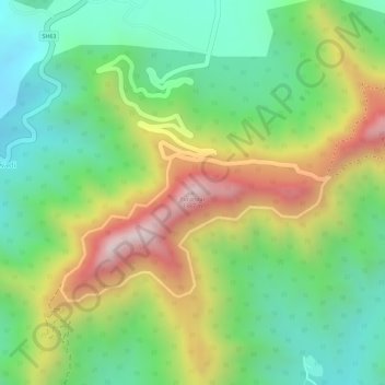 Carte topographique Purandar, altitude, relief