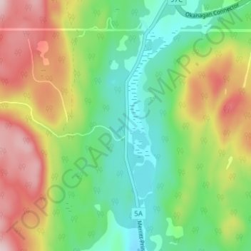 Carte topographique Aspen Grove, altitude, relief