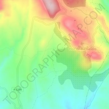 Carte topographique Sosas, altitude, relief
