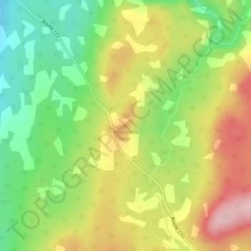 Carte topographique Handren Hill, altitude, relief