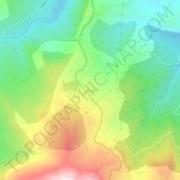 Carte topographique El Gheriana, altitude, relief