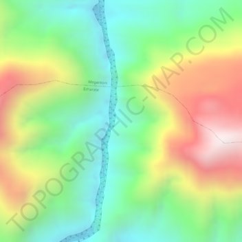 Carte topographique Pongo de Mainique, altitude, relief