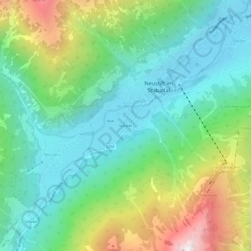 Carte topographique Stackler, altitude, relief