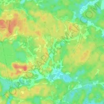 Carte topographique Rumsättra, altitude, relief