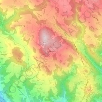 Carte topographique Großamberg, altitude, relief