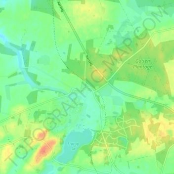 Carte topographique Gatten, altitude, relief