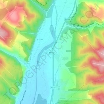 Carte topographique Vidanes, altitude, relief