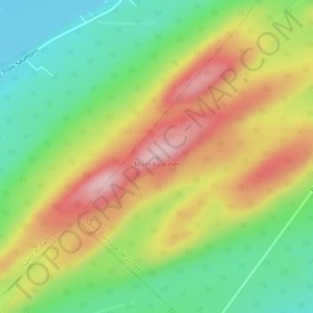 Carte topographique Mont Fournier, altitude, relief