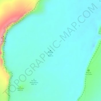 Carte topographique Mauna Loa, altitude, relief