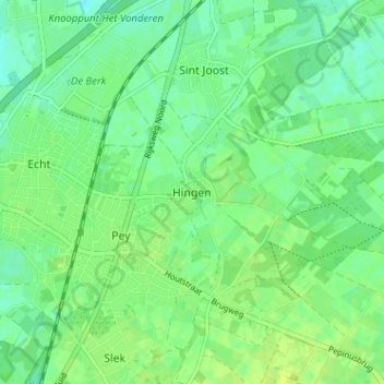 Carte topographique Hingen, altitude, relief