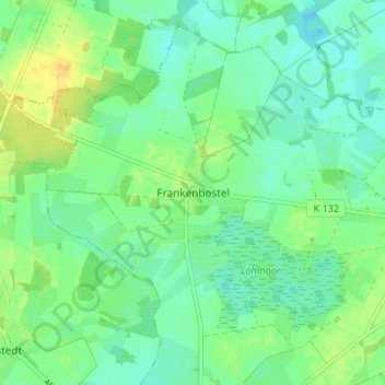 Carte topographique Frankenbostel, altitude, relief