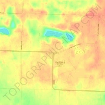 Carte topographique Johannesburg, altitude, relief