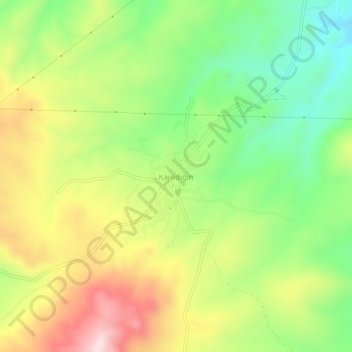 Carte topographique Karadiğin, altitude, relief