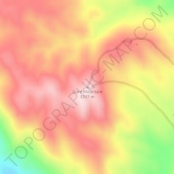 Carte topographique Gore Mountain, altitude, relief