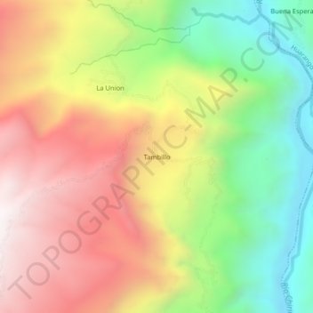 Carte topographique Tambillo, altitude, relief