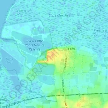 Carte topographique West Street, altitude, relief