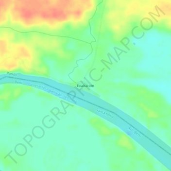 Carte topographique Exaltación, altitude, relief