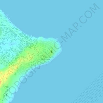 Carte topographique Bagacay Point Lighthouse, altitude, relief