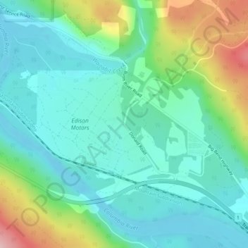 Carte topographique Donald, altitude, relief