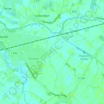 Carte topographique Neulohe, altitude, relief