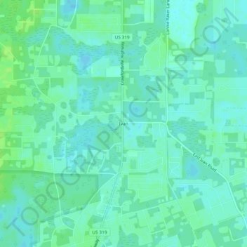 Carte topographique Ivan, altitude, relief