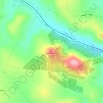 Carte topographique Hill of Flinder, altitude, relief