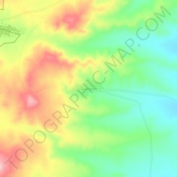 Carte topographique Tavlıören, altitude, relief