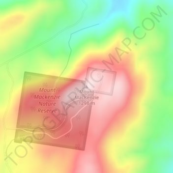 Carte topographique Mount MacKenzie, altitude, relief