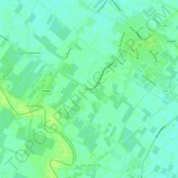 Carte topographique Voltone, altitude, relief