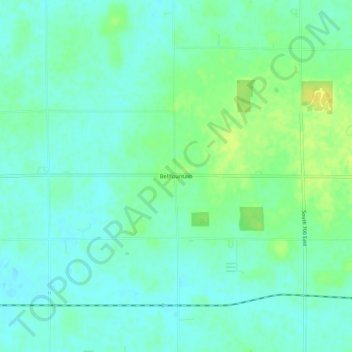 Carte topographique Bellfountain, altitude, relief