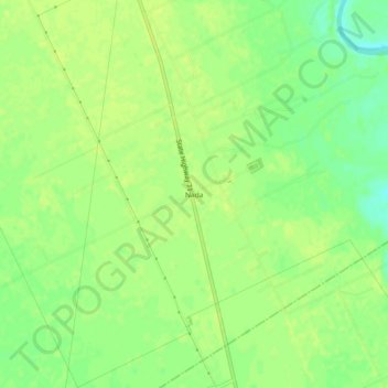 Carte topographique Nada, altitude, relief