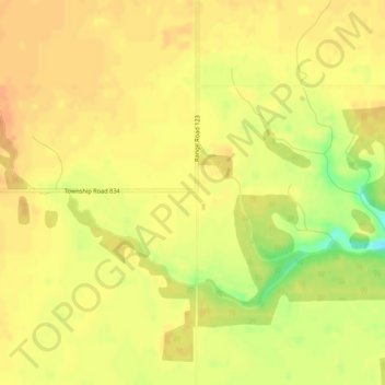 Carte topographique Bear Canyon, altitude, relief